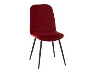 Vínová sametová jídelní židle Chair Claire Burgundy - 46*44*86cm