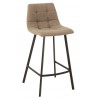 Béžová barová židle Barstool Babette Beige - 47*43*95cm Materiál: kov, textilBarva: béžováHmotnost : 5,5kgNosnost : 120kgVýška sedu : 69cm