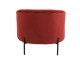Vínové sametové kulaté křeslo Lounge chair Jammy Red - 71*67*66cm