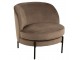 Hnědé sametové kulaté křeslo Lounge chair Jammy Brown - 71*67*66cm