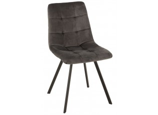 Šedá sametová jídelní židle Chair Morgan Grey - 45*54*86cm
