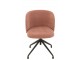 Růžová sametová jídelní točící židle Chair Turn Pink - 56*48*77cm