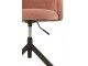Růžová sametová jídelní točící židle Chair Turn Pink - 56*48*77cm