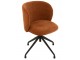 Oranžová sametová jídelní točící židle Chair Turn Rusty - 56*48*77cm