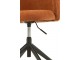 Oranžová sametová jídelní točící židle Chair Turn Rusty - 56*48*77cm