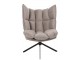 Šedé sametové relaxační křeslo Chair Relax Bubby Grey - 78*73*92cm