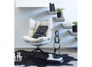 Béžové sametové relaxační křeslo Chair Relax Bubby Beige - 78*73*92cm