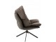Tmavě šedé sametové relaxační křeslo Chair Relax Bubby Grey - 78*73*92cm