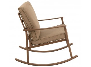 Hnědé kovové houpací křeslo Chair Pallo Swing - 64*93*80 cm