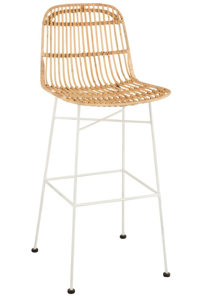 Levně Přírodní ratanová barová židle Emmi Rattan Natural - 47*42*92cm 11255