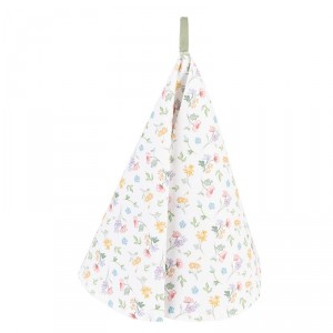 Bavlněná kulatá utěrka s květinovým motivem Colourful Flowers - Ø 80cm