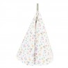 Bavlněná kulatá utěrka s květinovým motivem Colourful Flowers - Ø 80cm Barva: bílá, zelená, žlutá, růžováMateriál: 100% bavlna
