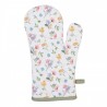 Bavlněná chňapka - rukavice s květinovým motivem Colourful Flowers - 18*30cm Barva: bílá, zelená, žlutá, růžováMateriál: 100% bavlna