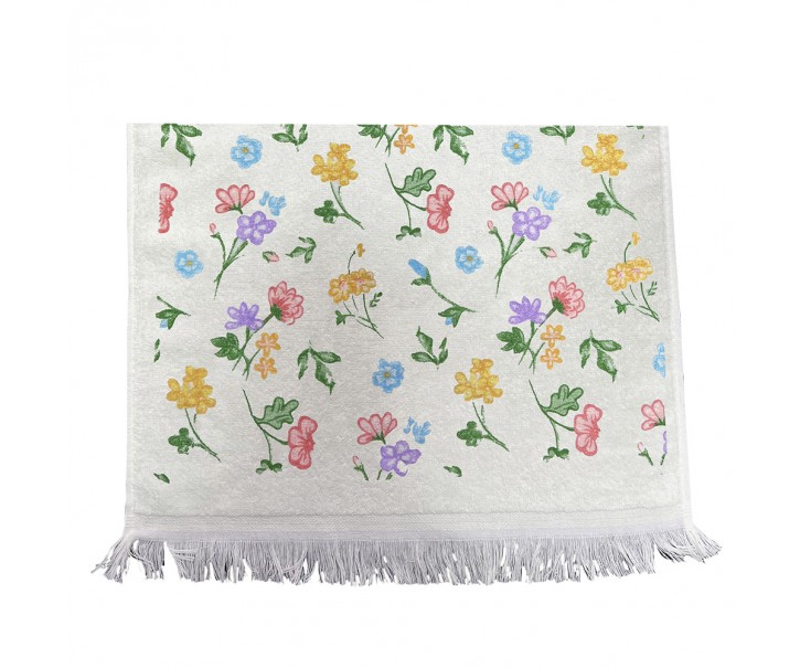 Kuchyňský froté ručník s květinovým motivem Colourful Flowers - 40*66cm
