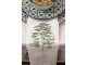 Béžový povlak na podsedák s volánky se stromky Natural Pine Trees - 40*40 cm