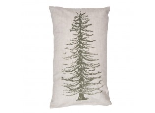 Béžový bavlněný povlak na polštář se stromky Natural Pine Trees - 30*50cm