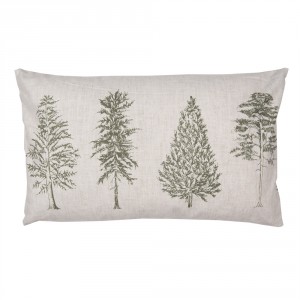 Béžový povlak na polštář se stromky Natural Pine Trees I - 30*50cm