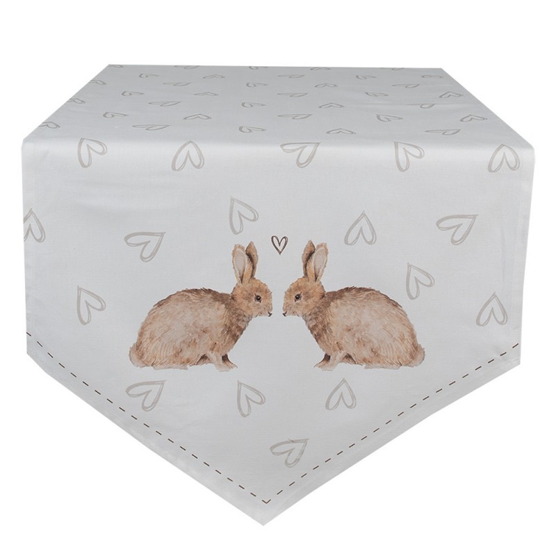 Bavlněný běhoun na stůl s motivem králíčků Bunnies in Love - 50*160cm