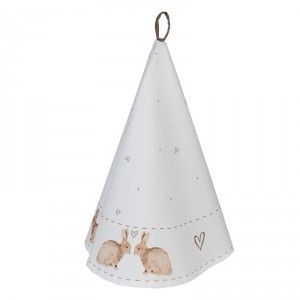 Bavlněná kulatá utěrka s motivem králíčků Bunnies in Love - Ø 80 cm
