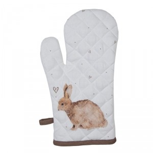 Bavlněná chňapka s motivem králíčka a srdíček Bunnies in Love - 18*30 cm