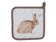 Bavlněná chňapka - podložka s motivem králíčka a srdíček Bunnies in Love - 20*20 cm