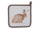 Bavlněná dětská chňapka - podložka s motivem králíčka a srdíček Bunnies in Love - 16*16 cm