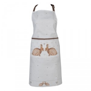 Bavlněná zástěra s motivem králíčků a srdíček Bunnies in Love - 70*85cm