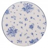 Bílý servírovací talíř s modrými růžičkami Blue Rose Blooming - Ø 33*1 cmBarva: bílá off, modráMateriál: plastHmotnost: 0,32 kg