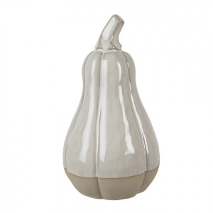 Béžová porcelánová dekorace dýně Pumpkin S - Ø 7*12cm