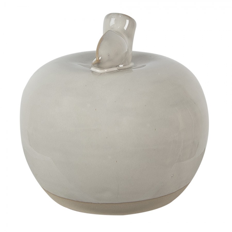 Béžová porcelánová dekorace jablko Apple L - Ø 13*13 cm