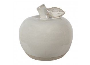 Béžová porcelánová dekorace jablko Apple L - Ø 13*13 cm