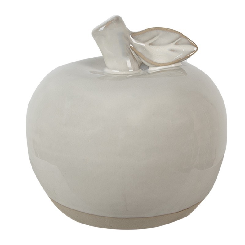 Béžová porcelánová dekorace jablko Apple L - Ø 13*13 cm Clayre & Eef
