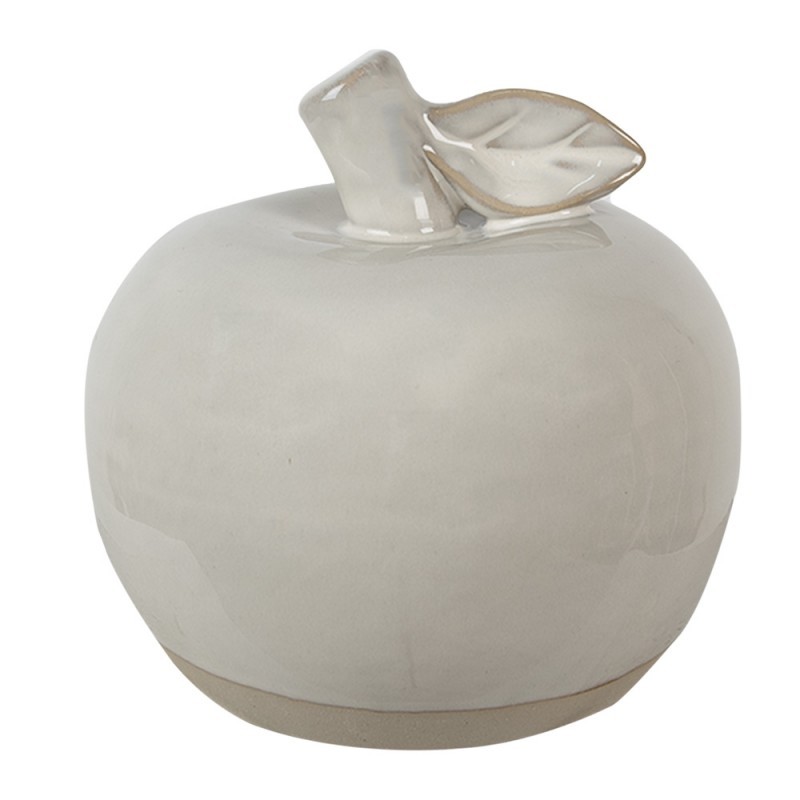 Béžová porcelánová dekorace jablko Apple L - Ø 13*13 cm