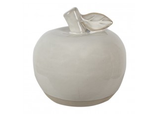 Béžová porcelánová dekorace jablko Apple S - Ø 8*8 cm