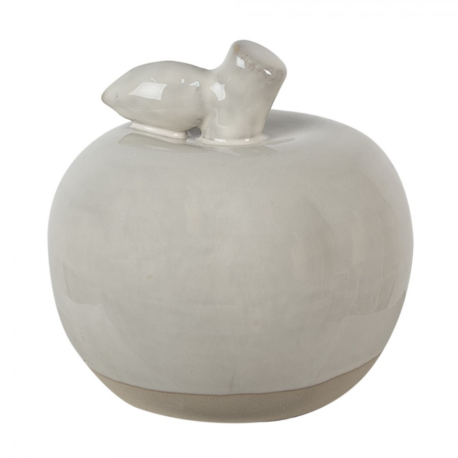 Béžová porcelánová dekorace jablko Apple XS - Ø 6*6 cm