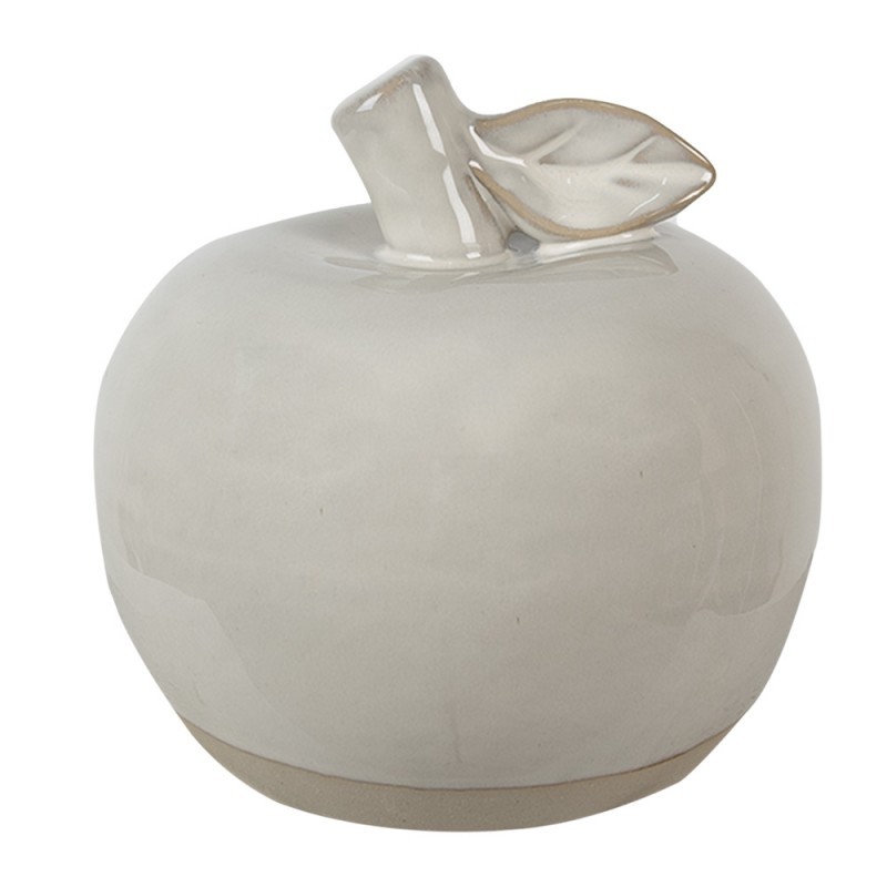 Béžová porcelánová dekorace jablko Apple XS - Ø 6*6 cm Clayre & Eef
