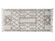 Béžový bavlněný koberec s ornamenty a třásněmi Morroccan - 150*70cm