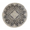 Přírodní kulatý jutový koberec s černými listy Gillia - Ø110 cmBarva: přírodníMateriál: juta