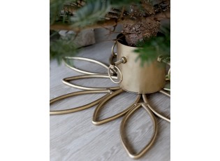 Bronzový antik kovový stojan na vánoční stromek Christmas Tree - Ø 50*11 cm