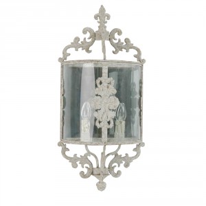 Nástěnná kovová vintage lampa - 33*19*72 cm E14/max 2x25W