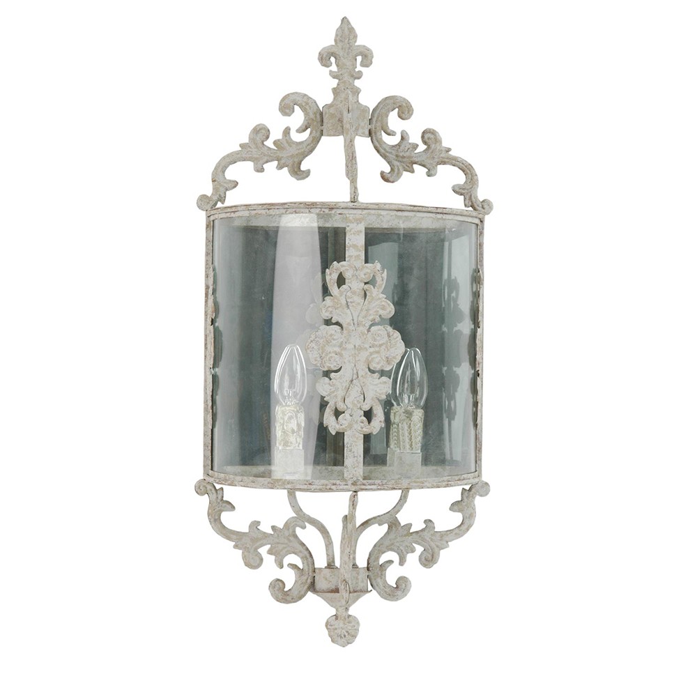 Nástěnná kovová vintage lampa - 33*19*72 cm E14/max 2x25W