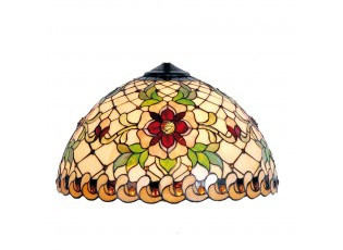 Stínidlo Tiffany Béžová, Červená 30x18 cm - Ř 30x18 cm