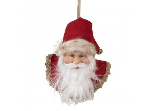 Závěsná dekorace hlava Santa - 10*9*28 cm