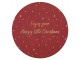Červený servírovací talíř s hvězdičkami Happy Little Christmas - Ø 33*1 cm