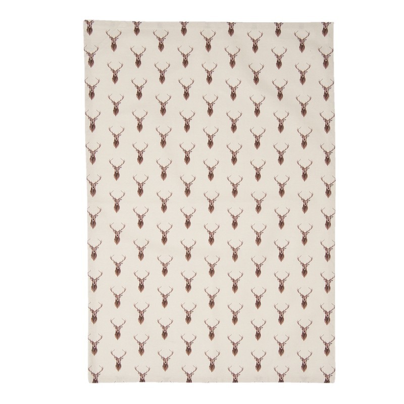 Béžová utěrka s jeleny Cosy Lodge - 50*70 cm