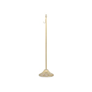 Bronzový antik kovový stojan s háčkem na dekorace - 12*50 cm