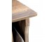 Hnědá antik dřevěná nástěnná polička s přihrádkami a háčky Plate Rack - 80*20*55 cm