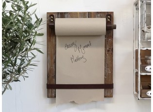Hnědá antik dřevěná nástěnná deska na papírovou roli Board - 36*5*46 cm