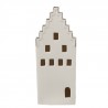 Béžová dekorace porcelánový domek s Led světýlky Christmas House L - 8*8*20 cmBarva: béžováMateriál: porcelánHmotnost: 0,48 kg