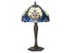 Modrá stolní Tiffany lampa Hilla - Ø 25*40 cm E14/max 1*40W